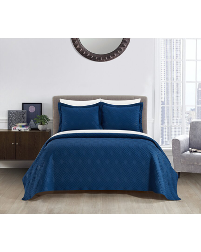 New York And Company Marling Blue Quilt Set