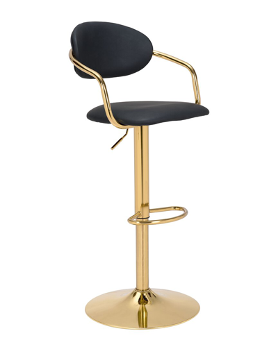 Zuo Modern Gusto Bar Chair In Black/gold