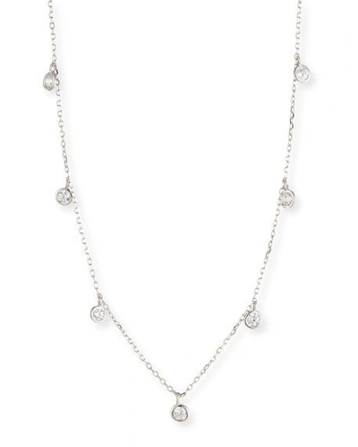 Helena Girls' Sterling Silver Necklace W/ Cubic Zirconia Drops