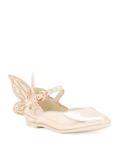 Sophia Webster Chiara Butterfly-wing Flat, Pink, Toddler/youth Sizes 5t-2y