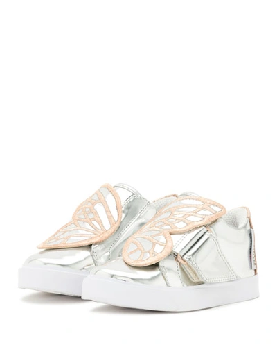 Sophia Webster Bibi Butterfly Low-top Sneakers, Silver/multi, Toddler/youth Sizes 5t-2y
