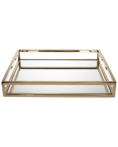 Godinger Aspen Mirrored Golden 10in Square Tray