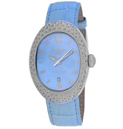 Locman Women's Nuovo Blue Dial Watch In Aluminum  / Blue / Mop