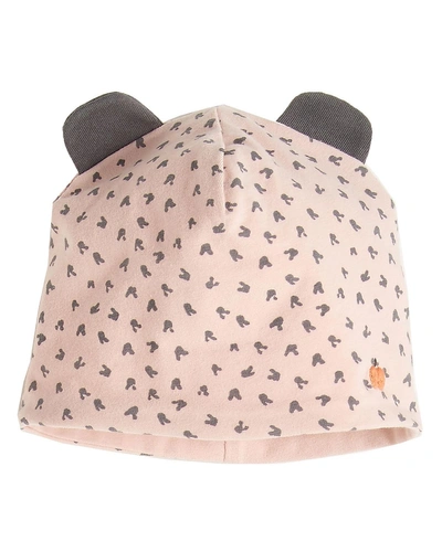 Bonniemob Reversible Baby Beanie Hat W/ Ears, Pink