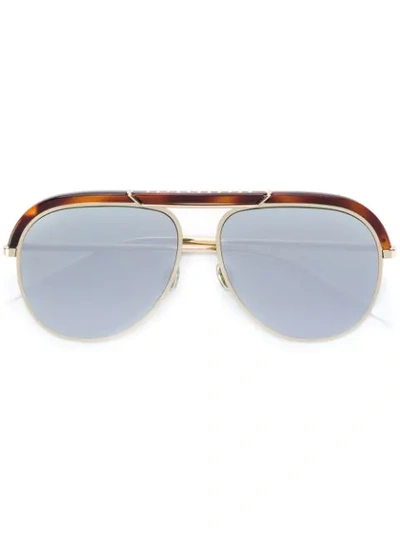 Dior Aviator Frame Tinted Sunglasses In Metallic