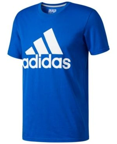 Adidas Originals Adidas Men's Climalite Logo T-shirt In Croyal White