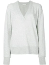 Rag & Bone V-neck Sweatshirt In Grey