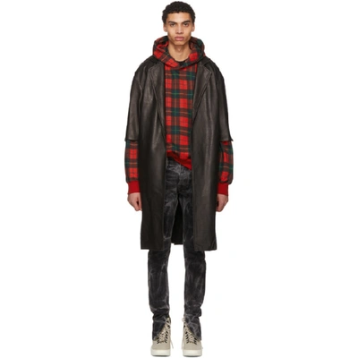 Fear Of God Black Leather Over Coat