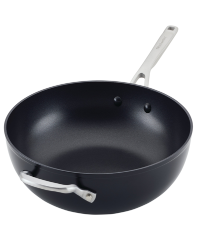 Kitchenaid Hard-anodized Aluminium 12.25" Induction Non-stick Wok With Helper Handle In Black