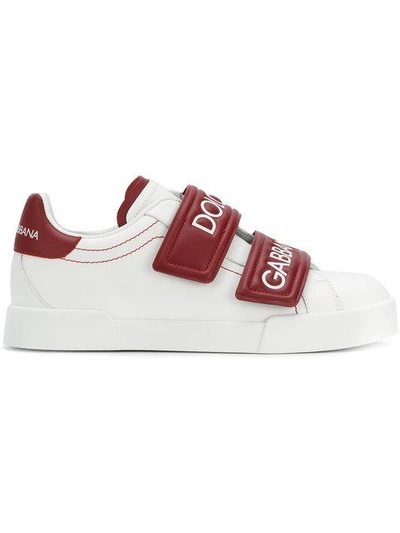 Dolce & Gabbana Logo Strap Sneakers - White
