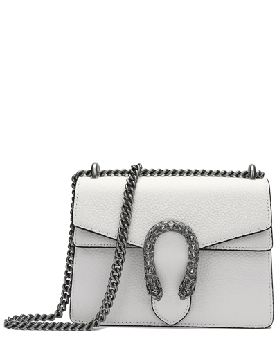 Tiffany & Fred Pebbled Leather Crossbody In White