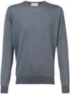 John Smedley Classic Crew-neck Sweater In Grey