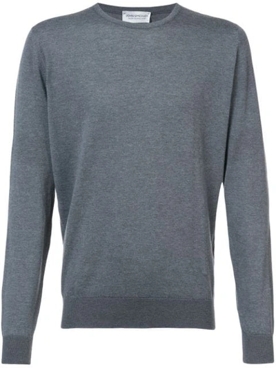 John Smedley Classic Crew-neck Sweater In Grey