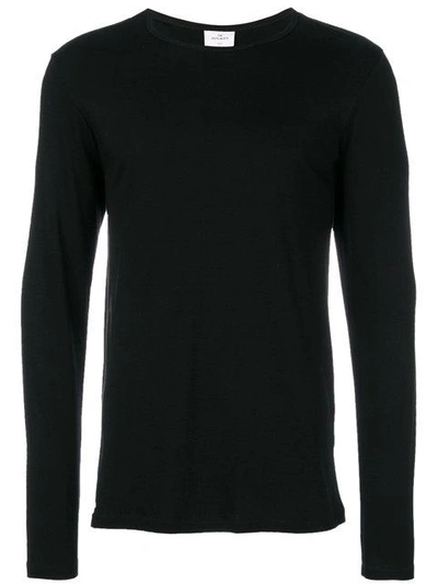 The White Briefs Long Sleeved T In Black