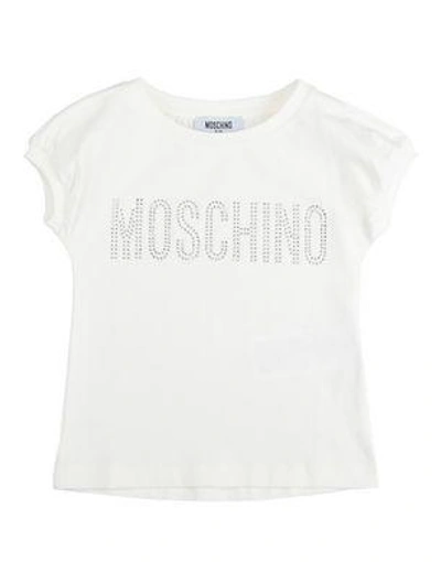 Moschino Short Sleeve T-shirts In Beige