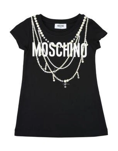 Moschino Short Sleeve T-shirts In Black