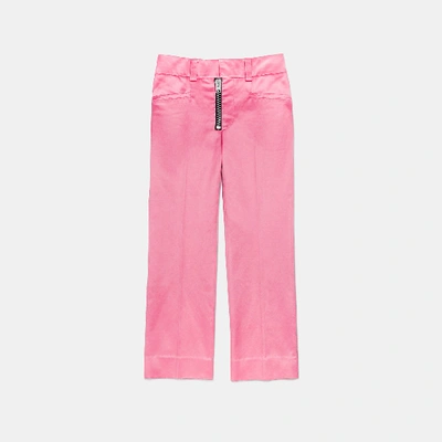 Coach Cropped Tailored Trousers In Light Fuschia