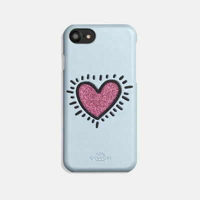 Coach X Keith Haring Iphone Case In Ice Blue