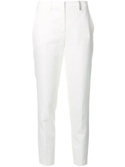 Fabiana Filippi Embellished Belt Loop Trousers - White