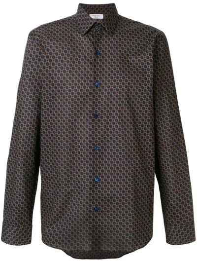 Fashion Clinic Timeless Printed Shirt In Blue