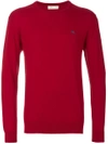 Etro Long Sleeve Knitted Sweater In Red