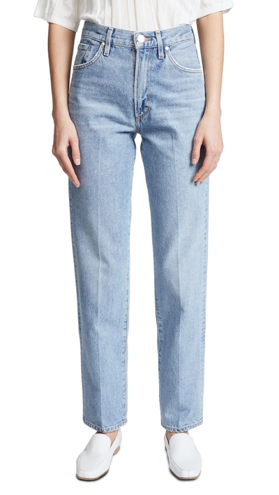 Goldsign The Classic Fit Jeans In Pressed Marled Blue