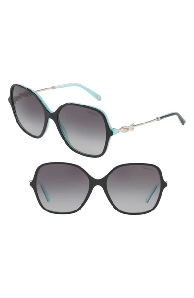 Tiffany & Co Tiffany 57mm Sunglasses - Black/ Blue Gradient