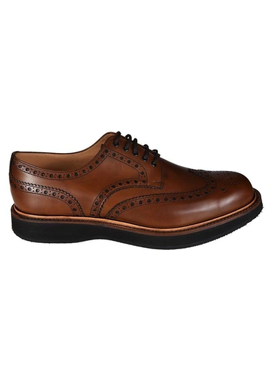 Church's Perforated Derby Shoes In Miele