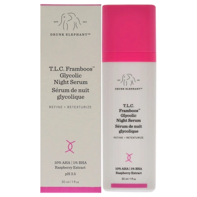 Drunk Elephant 1oz T.l.c. Framboos Glycolic Night Serum In Silver