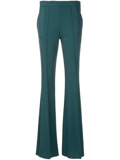 Marco De Vincenzo Flared Pleated Trousers - Blue