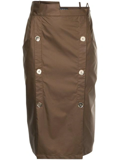 Nino Babukhadia Button Embellished Skirt - Brown