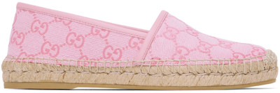 Gucci 20mm Pilar Gg Canvas Espadrilles In Pink