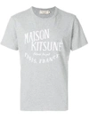 Maison Kitsuné Logo Print T In Grey
