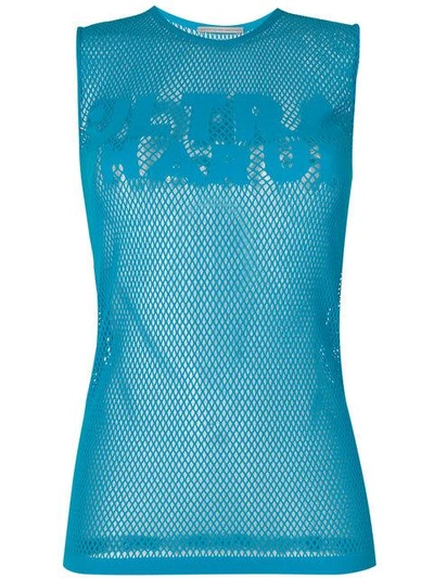 Marco De Vincenzo Ultrapharum Net Waistcoat In Blue