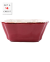 Vietri Italian Bakers Small Square Baker In Red