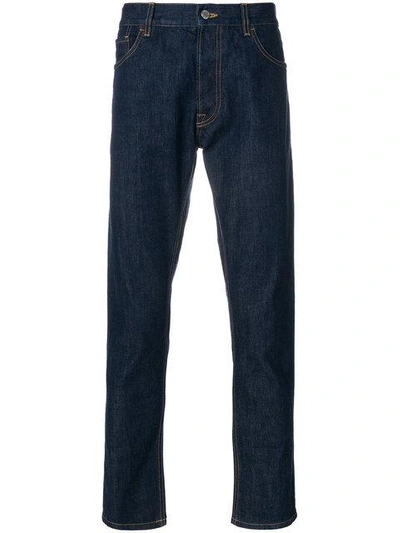 Prada Tapered Cropped Jeans In Blue