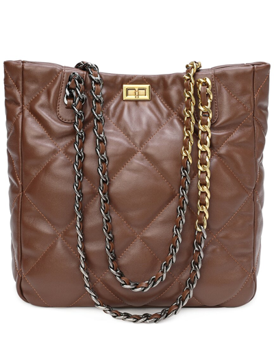 Tiffany & Fred Leather Tote In Brown