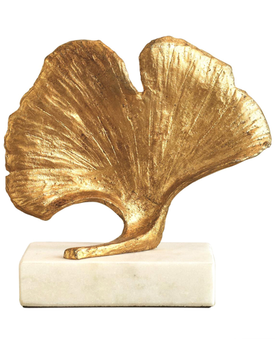 Global Views Ginkgo Leaf Object Gold Leaf