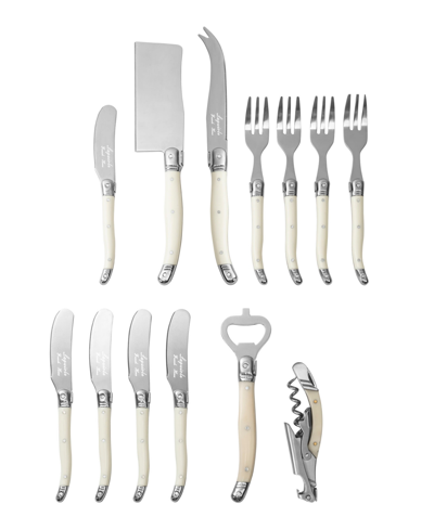 French Home Laguiole Ultimate 13-piece Charcuterie And Barware Set With Faux Ivory Handles
