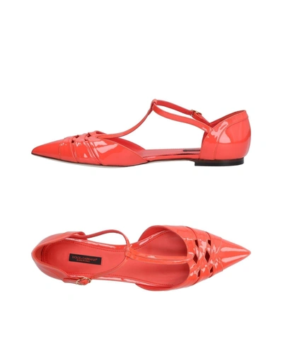 Dolce & Gabbana 芭蕾平底鞋 In Coral