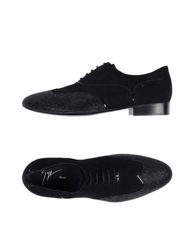 Giuseppe Zanotti Lace-up Shoes In Black