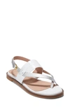 Cole Haan Women's Anica Lux Metallic Leather Thong Sandals In White