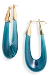Gas Bijoux Ecume Hoop Earrings In Blue