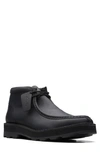 Clarks Corston Wally Waterproof Boot In Black Leather