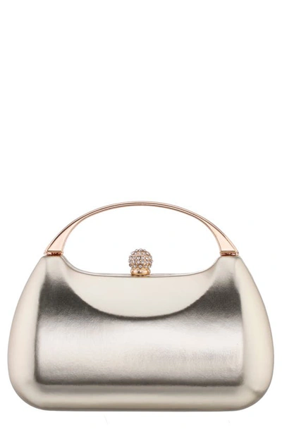 Nina Minaudière Top Handle Bag In Platino