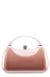 Nina Minaudière Top Handle Bag In Rose Nude