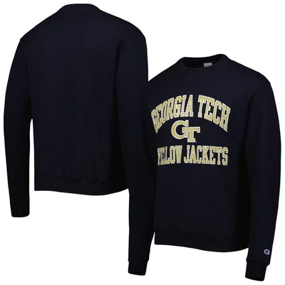 Champion Navy Georgia Tech Yellow Jackets High Motor Pullover Sweatshirt