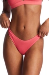 Billabong Summer High Hike Bikini Bottoms In Coral Crush