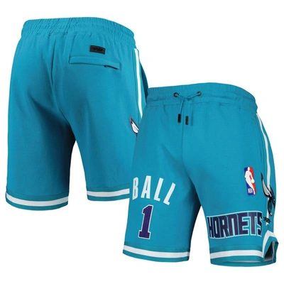 Pro Standard Lamelo Ball Teal Charlotte Hornets Player Replica Shorts
