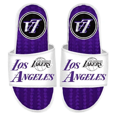 Islide White Los Angeles Lakers 2022/23 City Edition Gel Slide Sandals